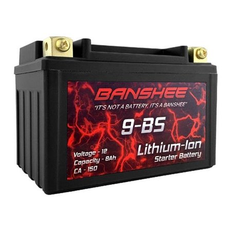 BANSHEE Banshee DLFP9-BS-07 12.8V Lithium LiFePO4 Lightweight Battery for Replacement YTX9-BS Motorcycle Scooter DLFP9-BS-07